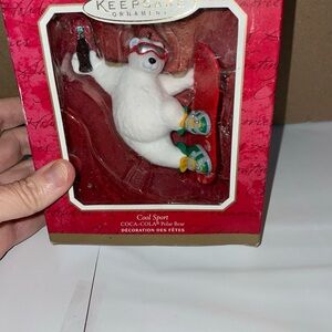 Cool Sport COCA-COLA Polar Bear Keepsake Ornament Hallmark 2001 NEW